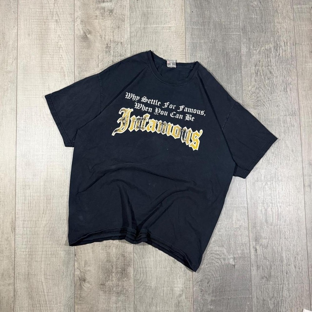 Vintage Y2K fade distressed obscure police rap gang graphic t shirt